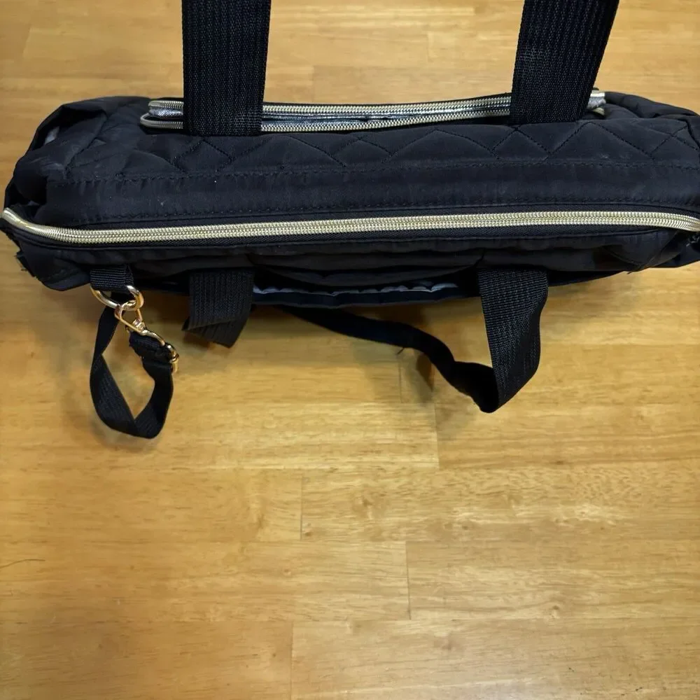 Fisher-Price Harper Frame‎ Bag Tote Travel Diaper Quilted Black Insulated Pouch - Picture 10 of 16